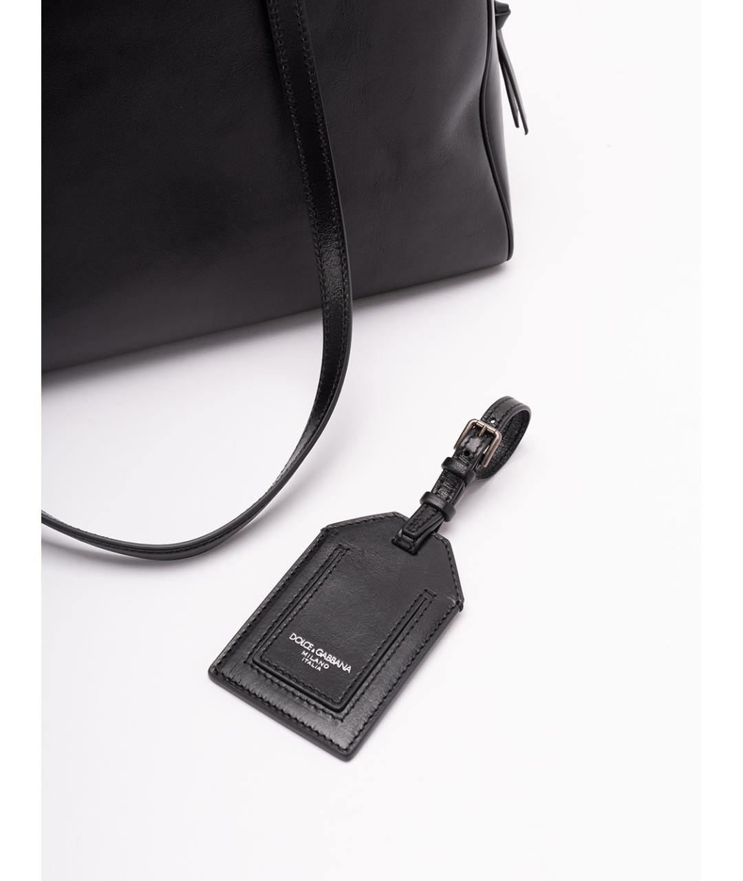 DOLCE&GABBANA Черный кожаный портфель, фото 7