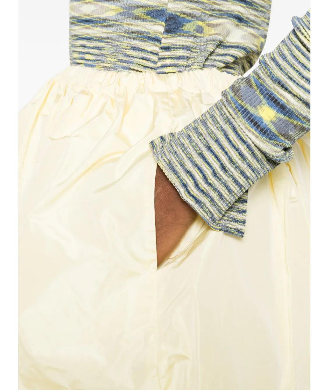 PRADA Бежевая шелковая юбка мини, фото 3