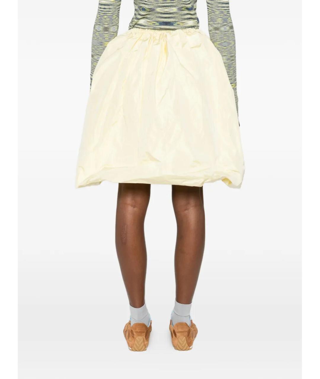PRADA Бежевая шелковая юбка мини, фото 4