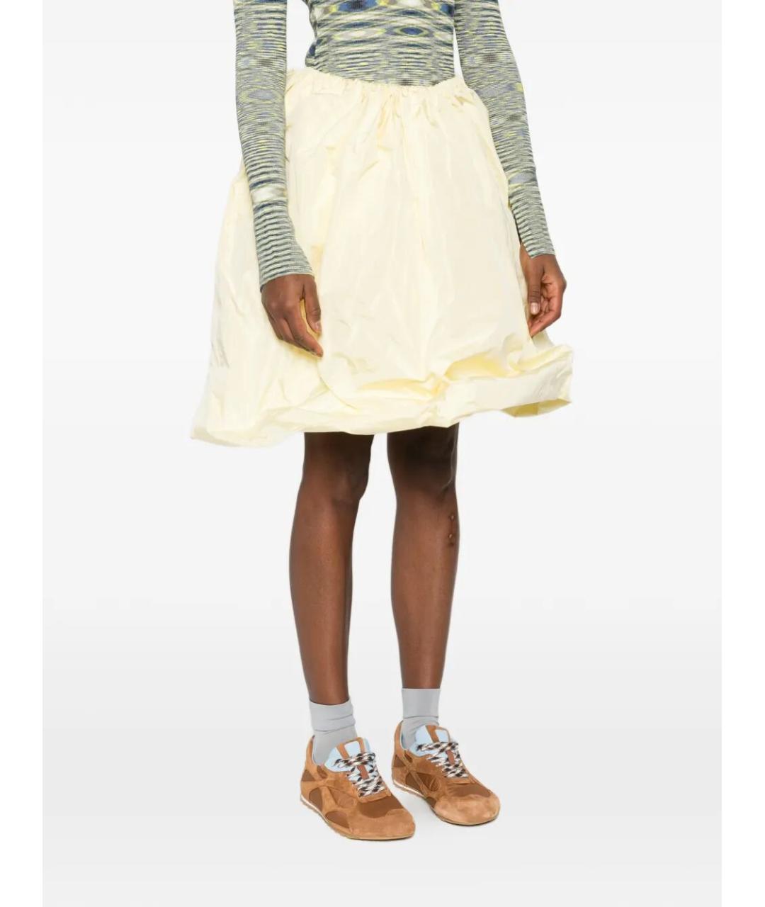 PRADA Бежевая шелковая юбка мини, фото 5