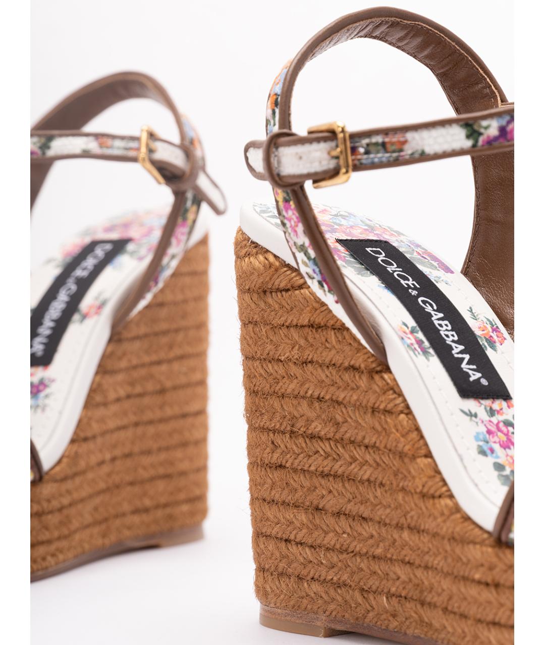 DOLCE&GABBANA Мульти текстильные босоножки, фото 6