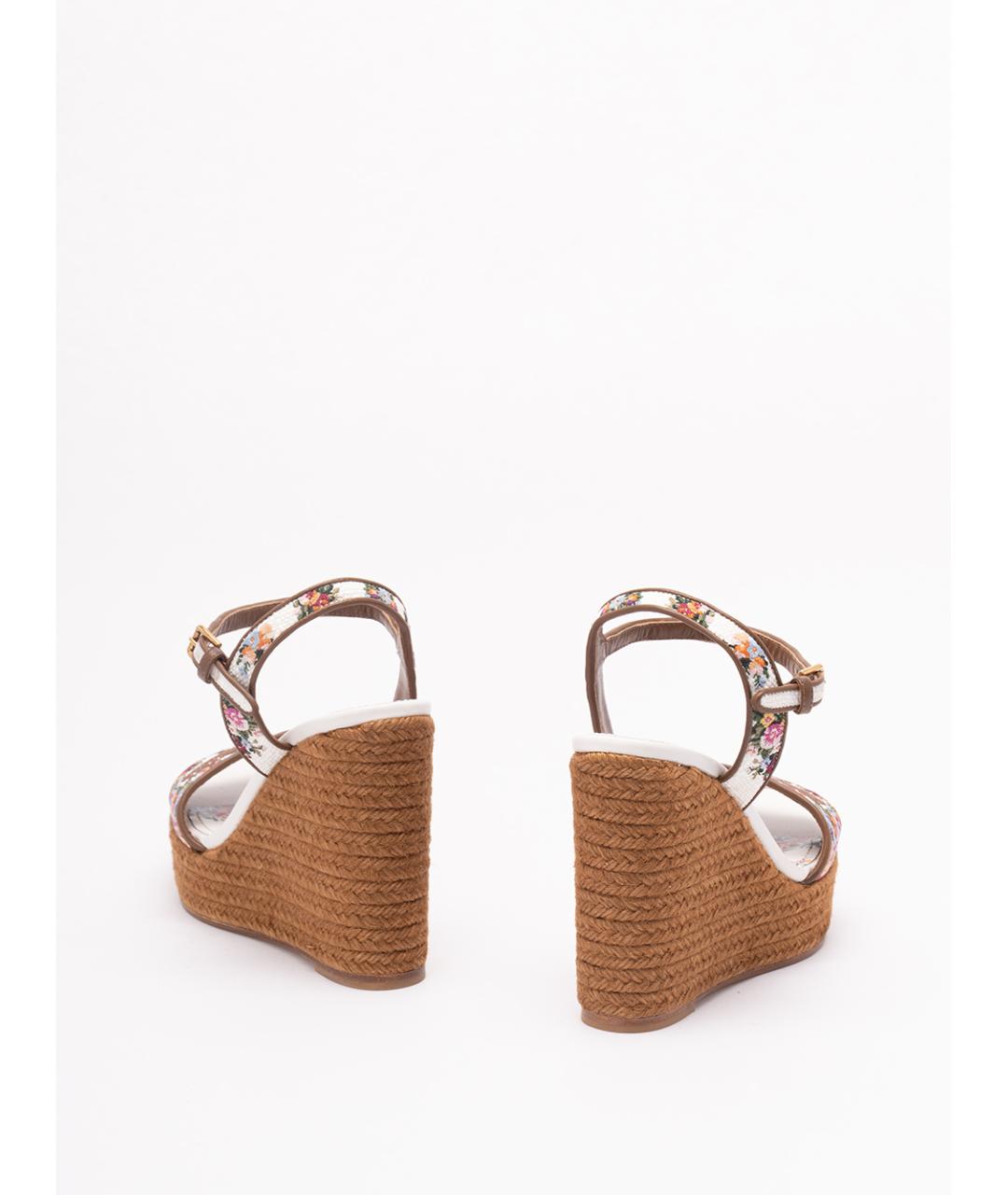DOLCE&GABBANA Мульти текстильные босоножки, фото 3