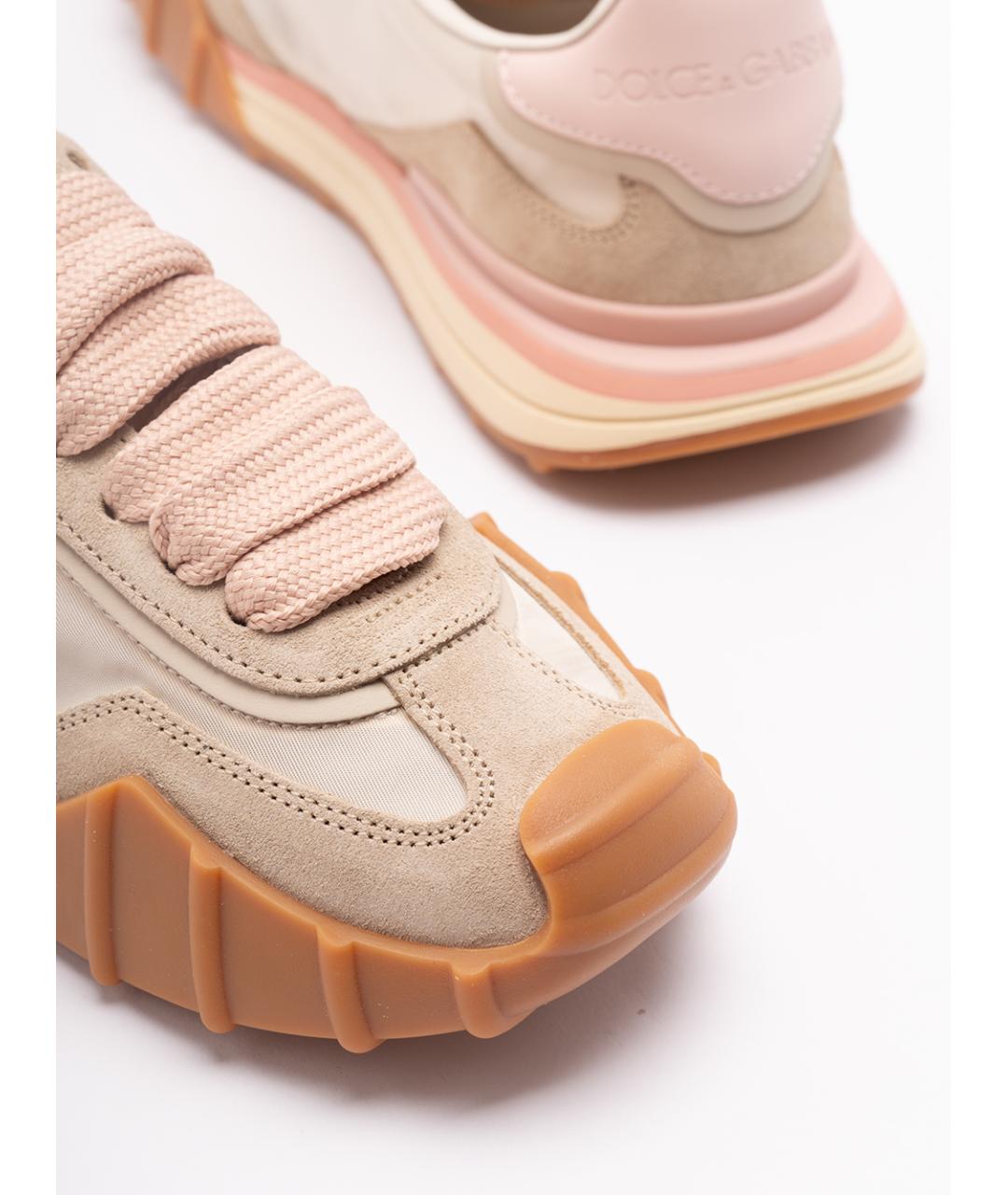 DOLCE&GABBANA Бежевые синтетические кроссовки, фото 5