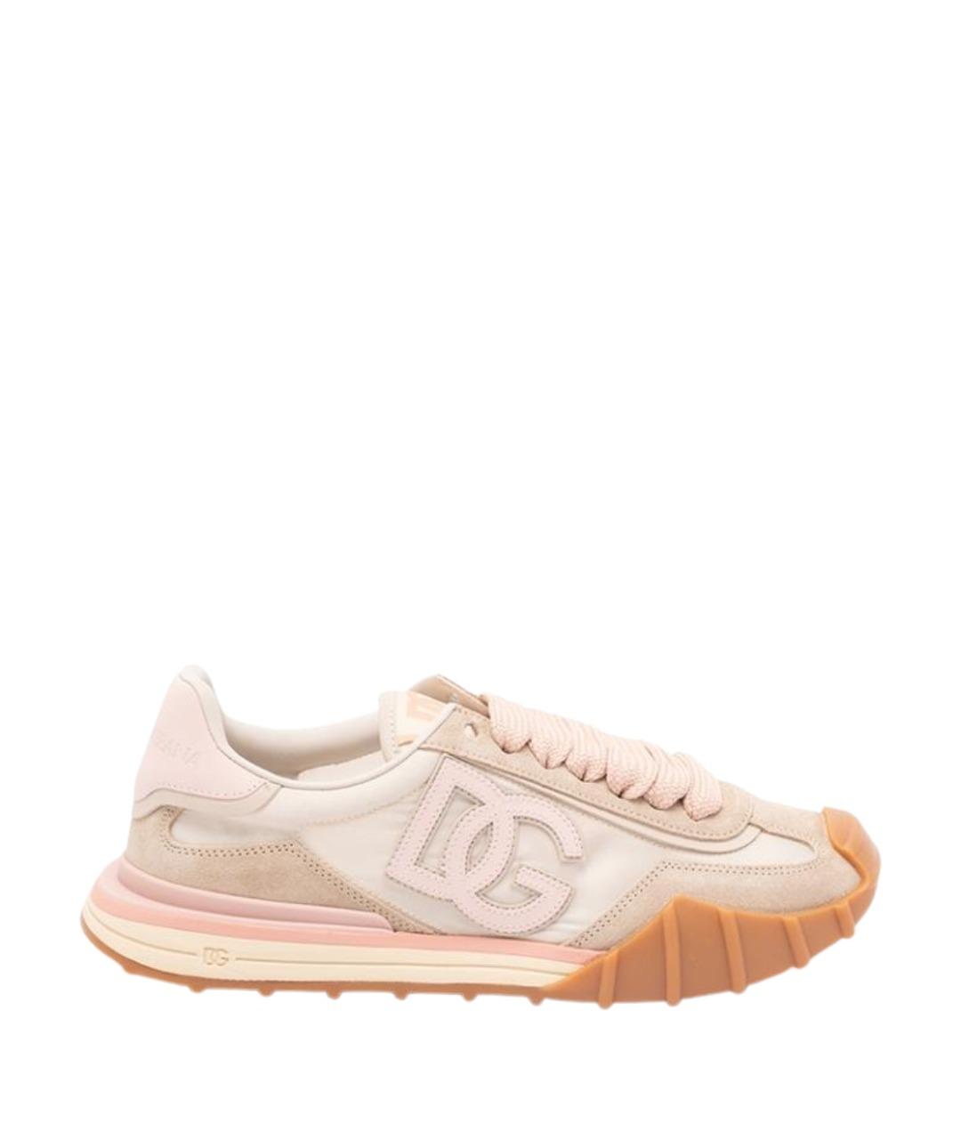 DOLCE&GABBANA Бежевые синтетические кроссовки, фото 1