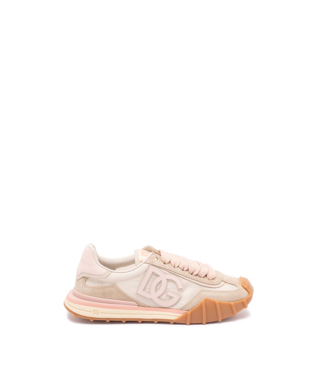 DOLCE&GABBANA Бежевые синтетические кроссовки, фото 6