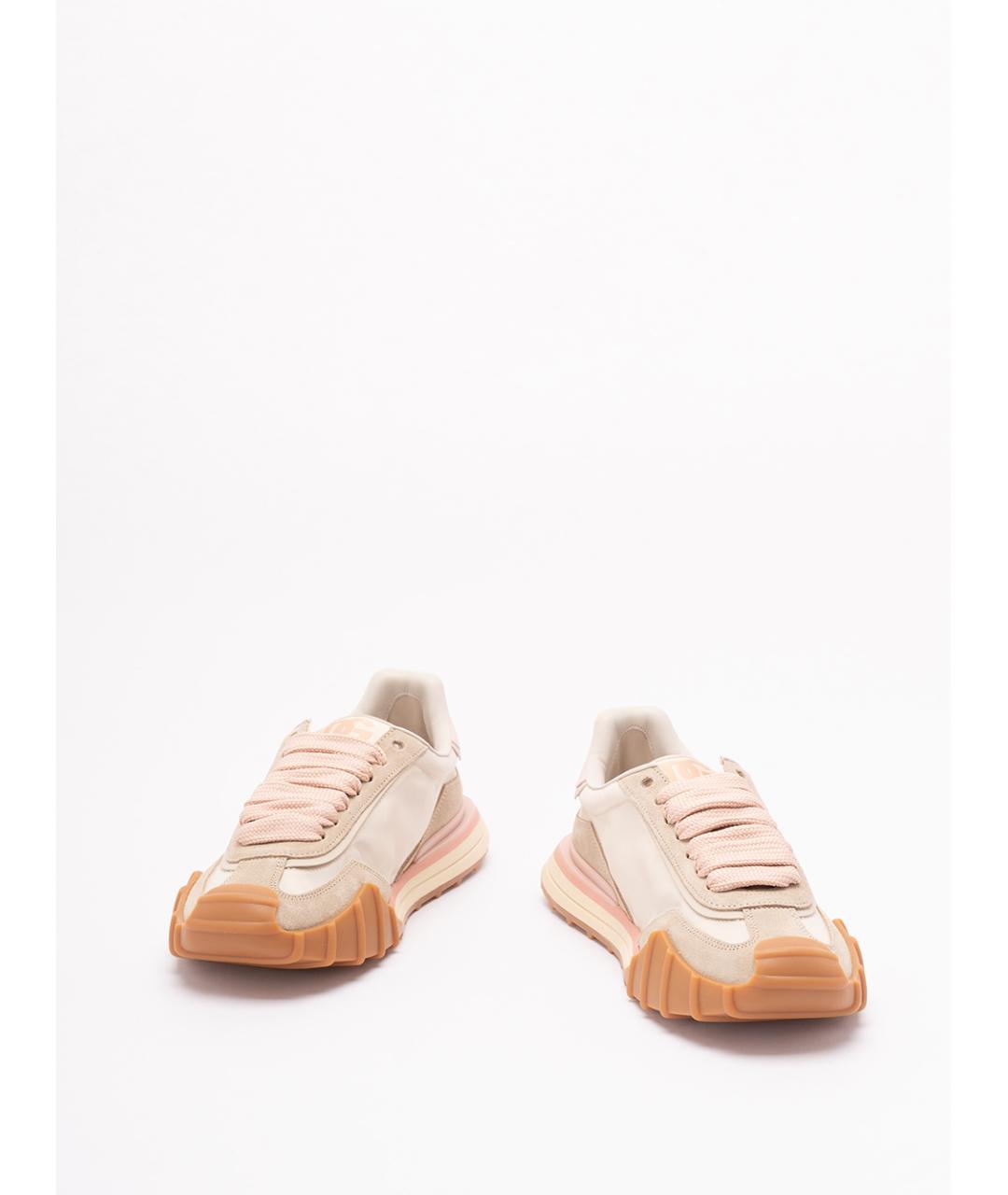 DOLCE&GABBANA Бежевые синтетические кроссовки, фото 2