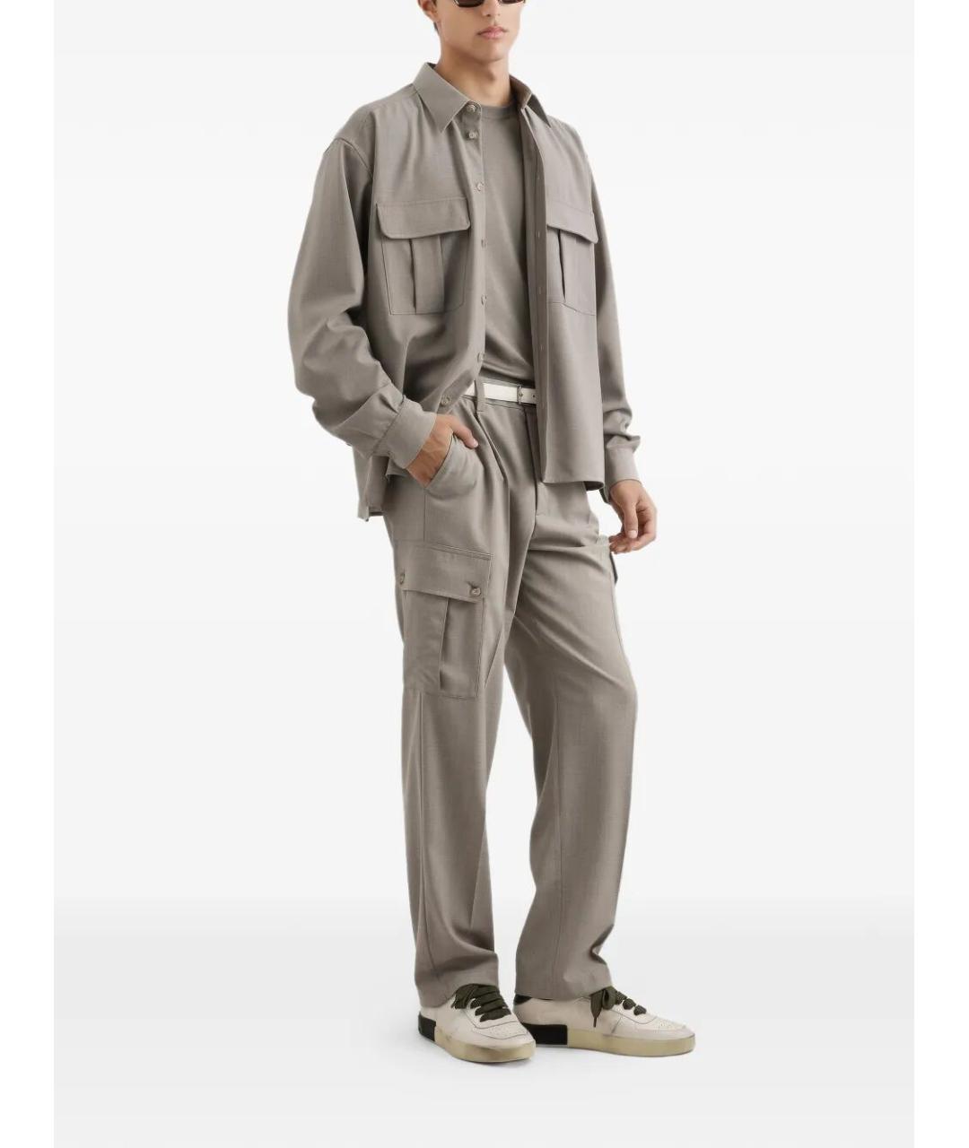 DOLCE&GABBANA Бежевая шерстяная кэжуал рубашка, фото 2