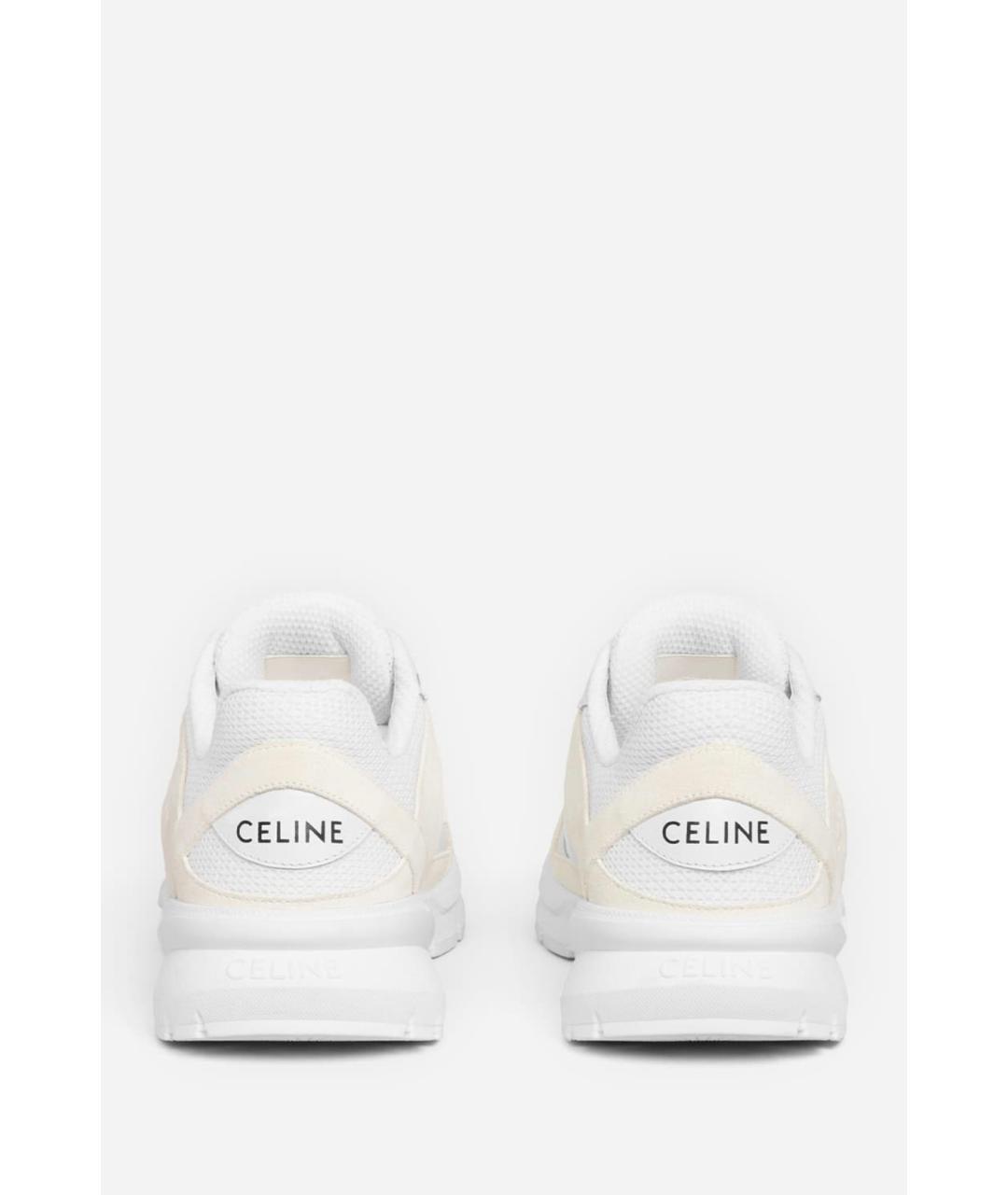 CELINE Белые кожаные кроссовки, фото 3