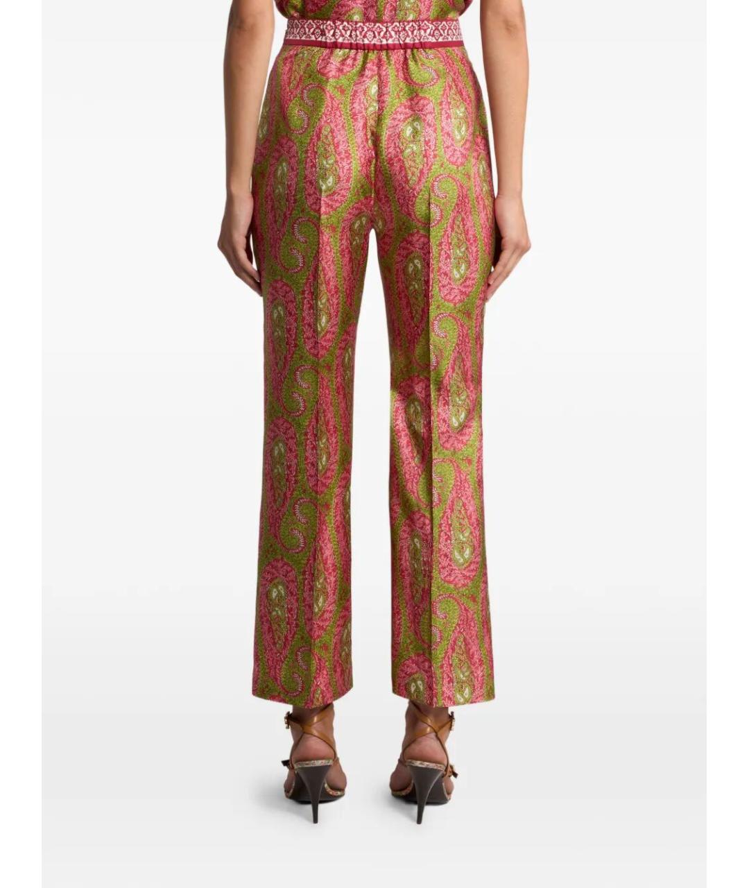 ETRO Мульти полиэстеровые брюки узкие, фото 3