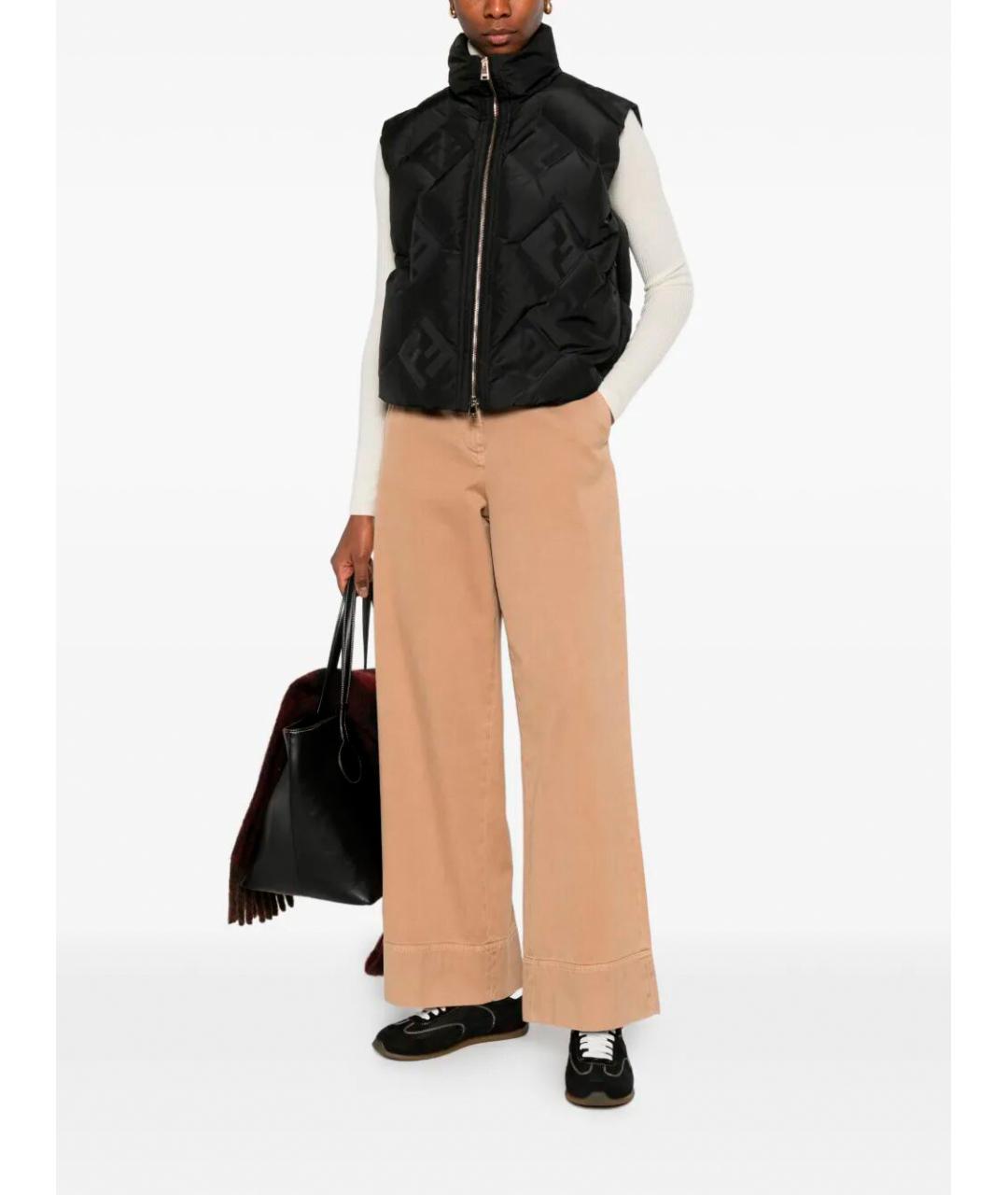 FENDI Черный полиэстеровый жилет, фото 2