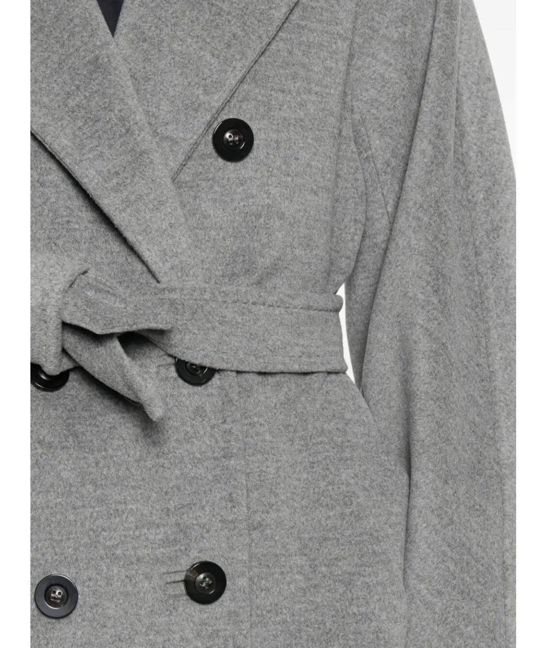 MAX MARA Серое шерстяное пальто, фото 4