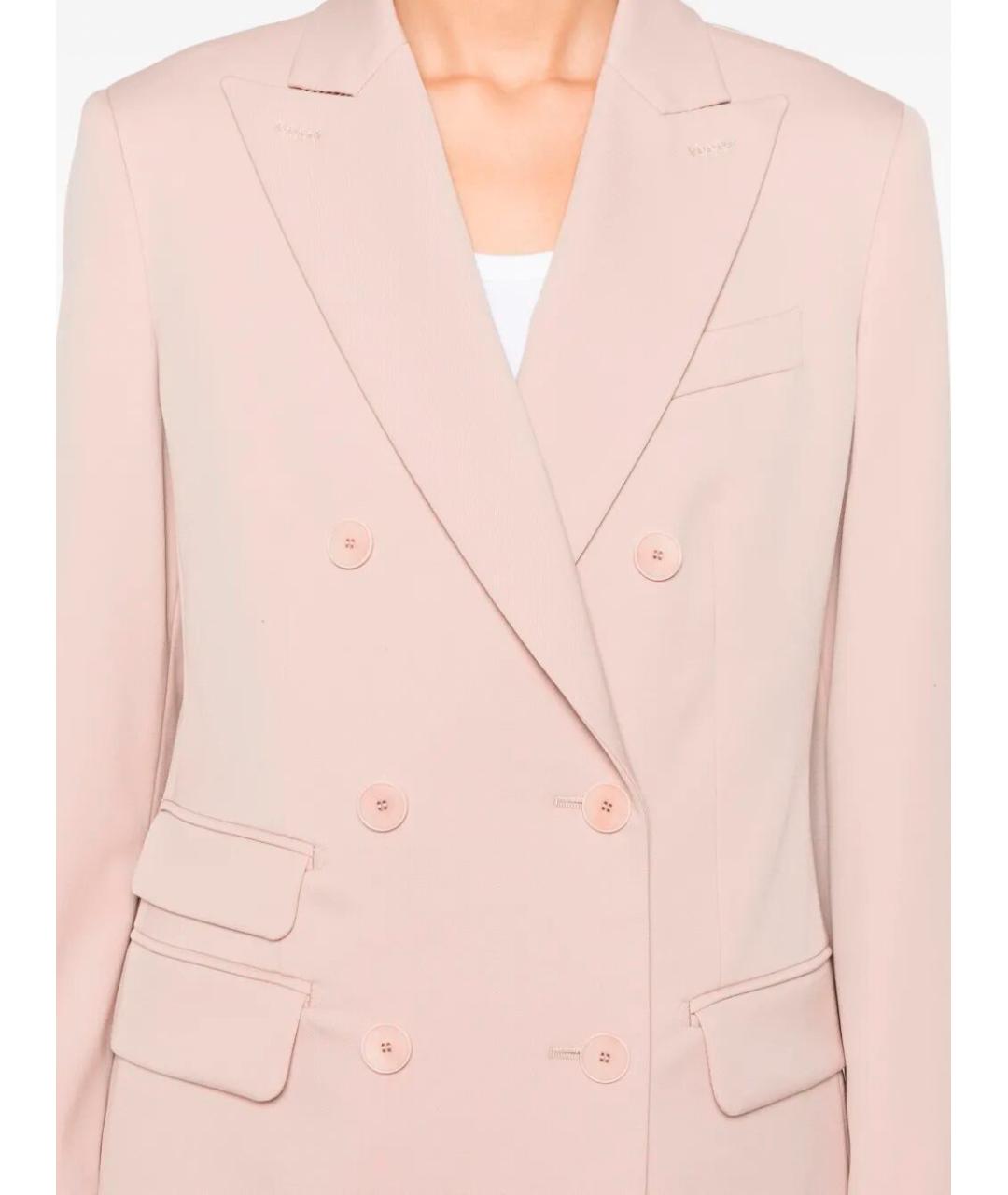 MAX MARA Розовый шерстяной жакет/пиджак, фото 5