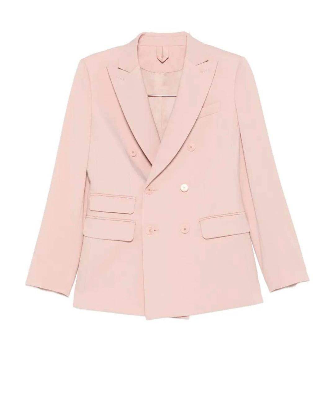 MAX MARA Розовый шерстяной жакет/пиджак, фото 1