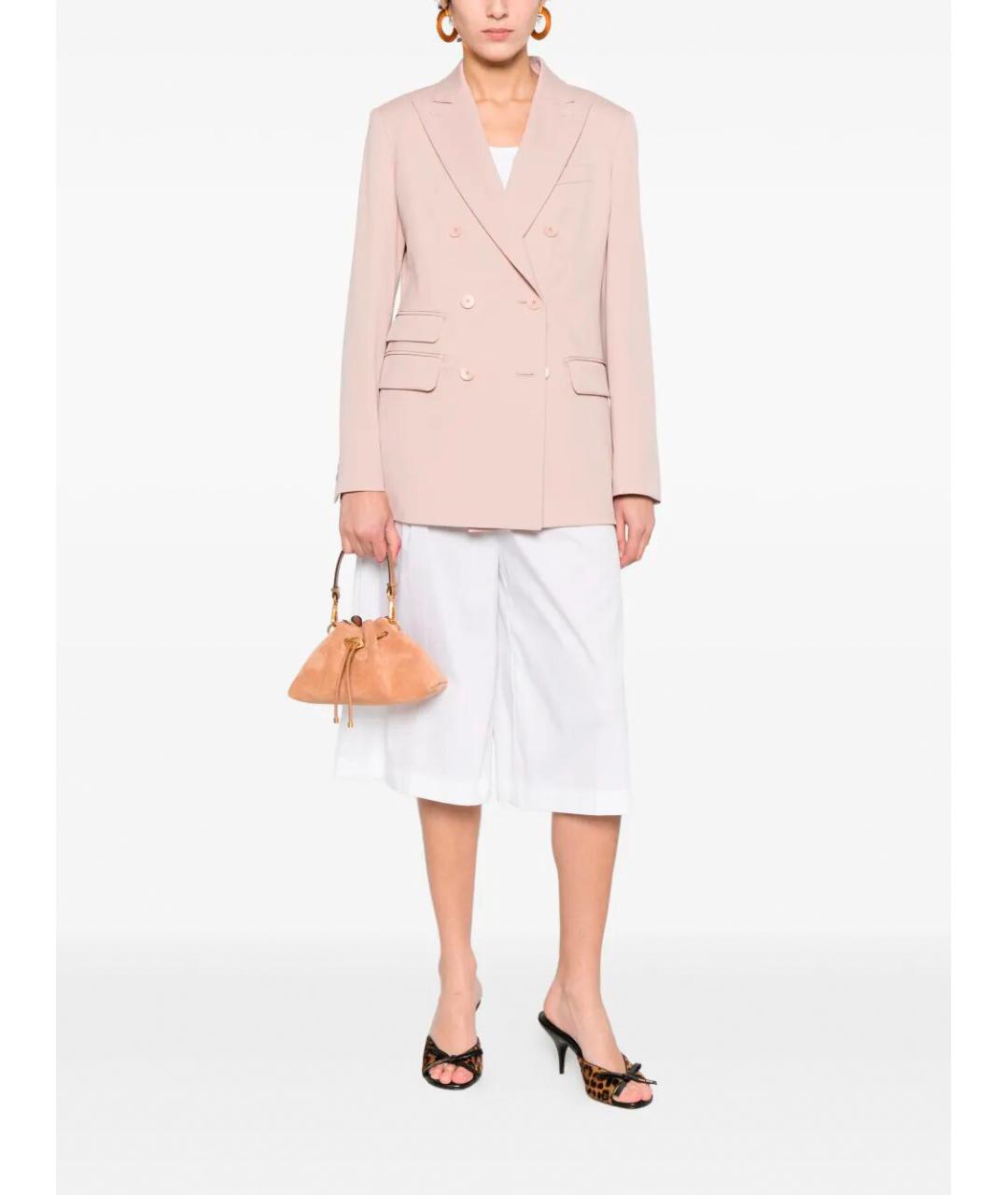 MAX MARA Розовый шерстяной жакет/пиджак, фото 2