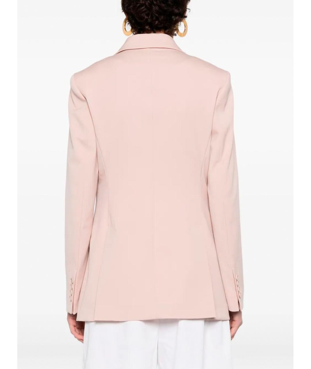 MAX MARA Розовый шерстяной жакет/пиджак, фото 4