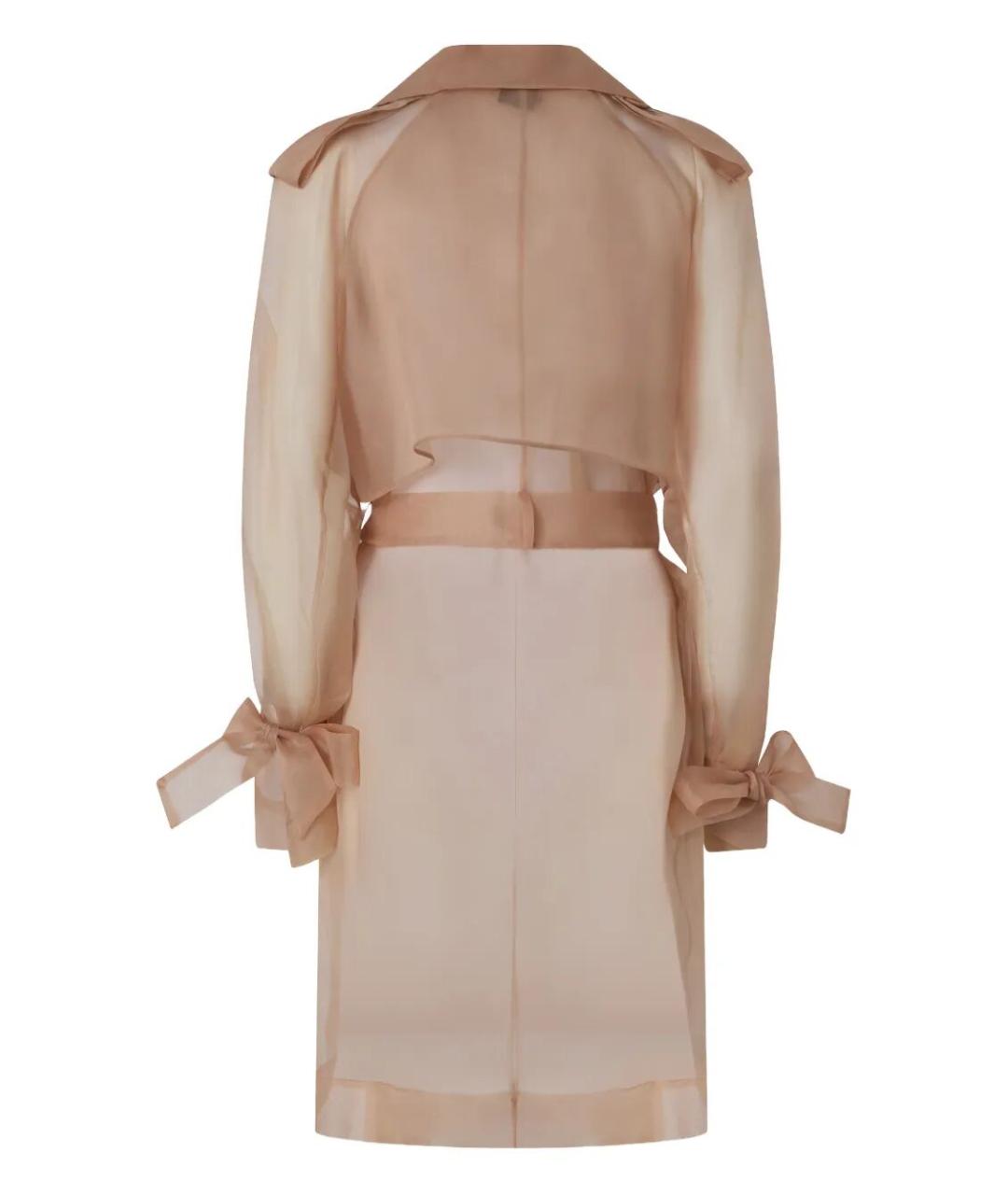 PINKO Розовый шелковый тренч/плащ, фото 2