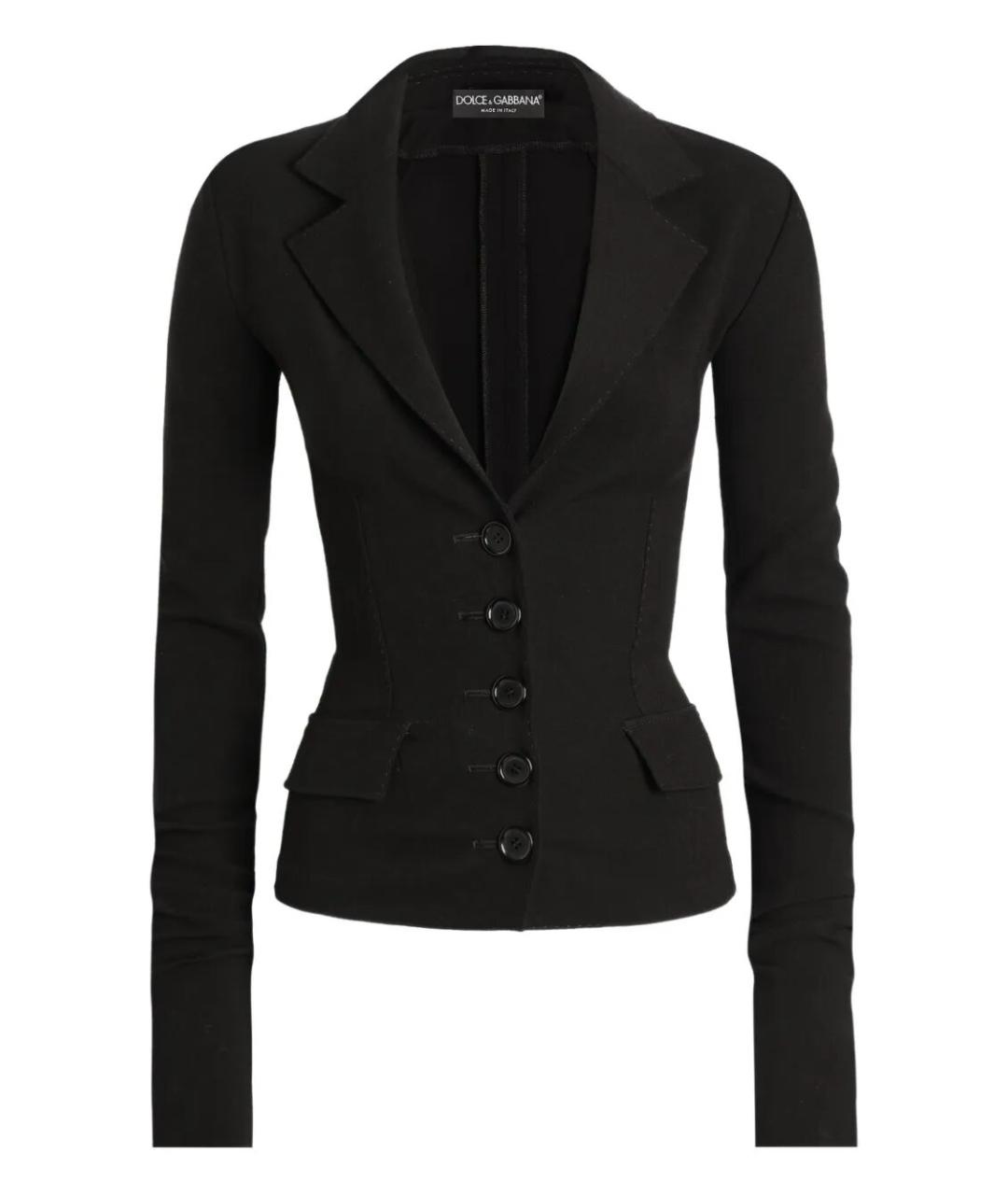 DOLCE&GABBANA Черный шерстяной жакет/пиджак, фото 1