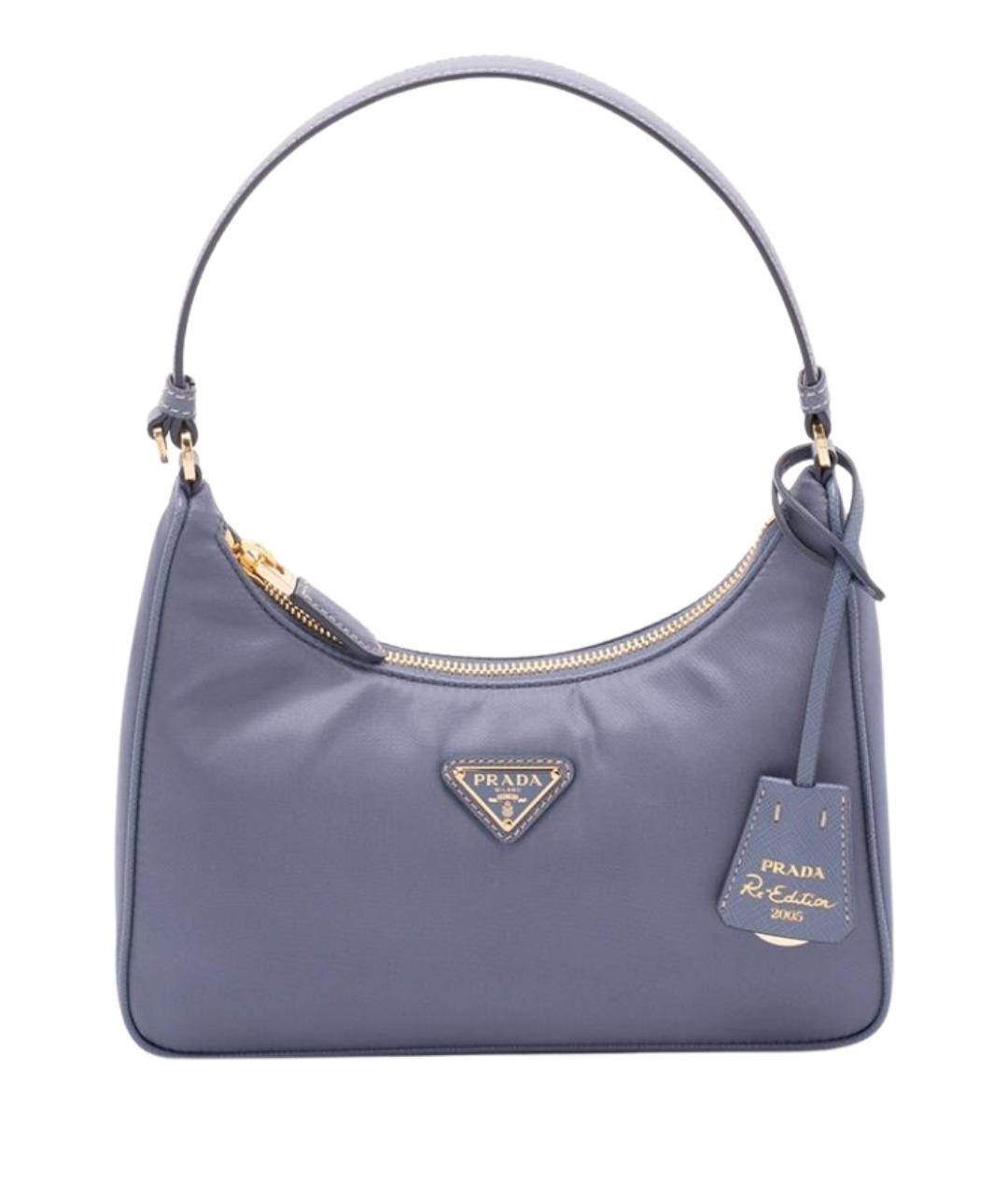 PRADA Голубая синтетическая сумка через плечо, фото 1