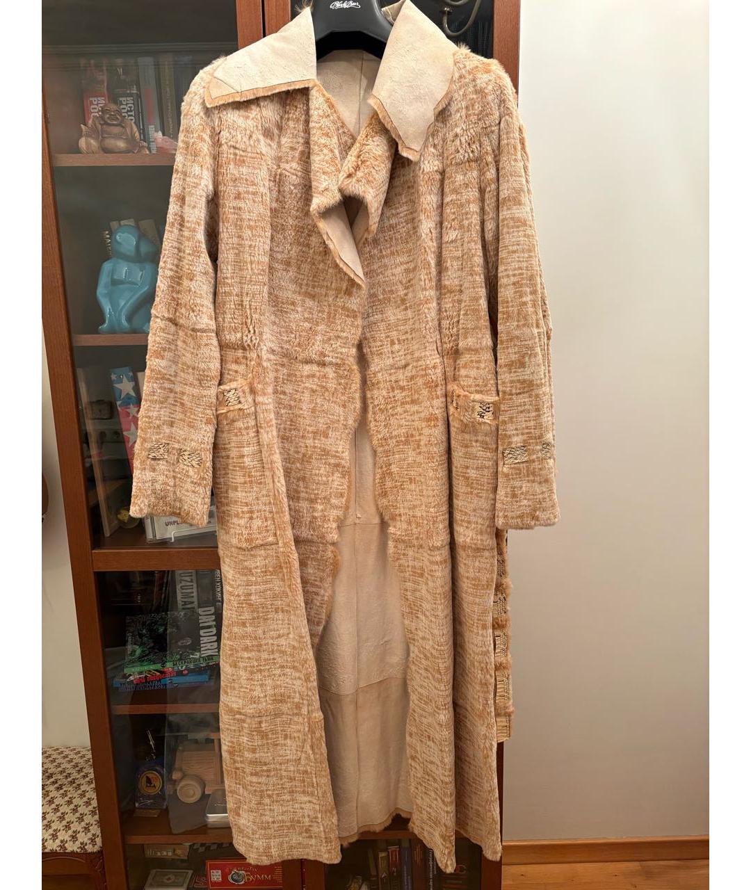 VALENTINO Желтая меховая дубленка, фото 9