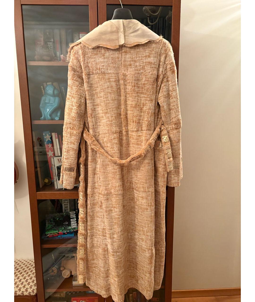 VALENTINO Желтая меховая дубленка, фото 2