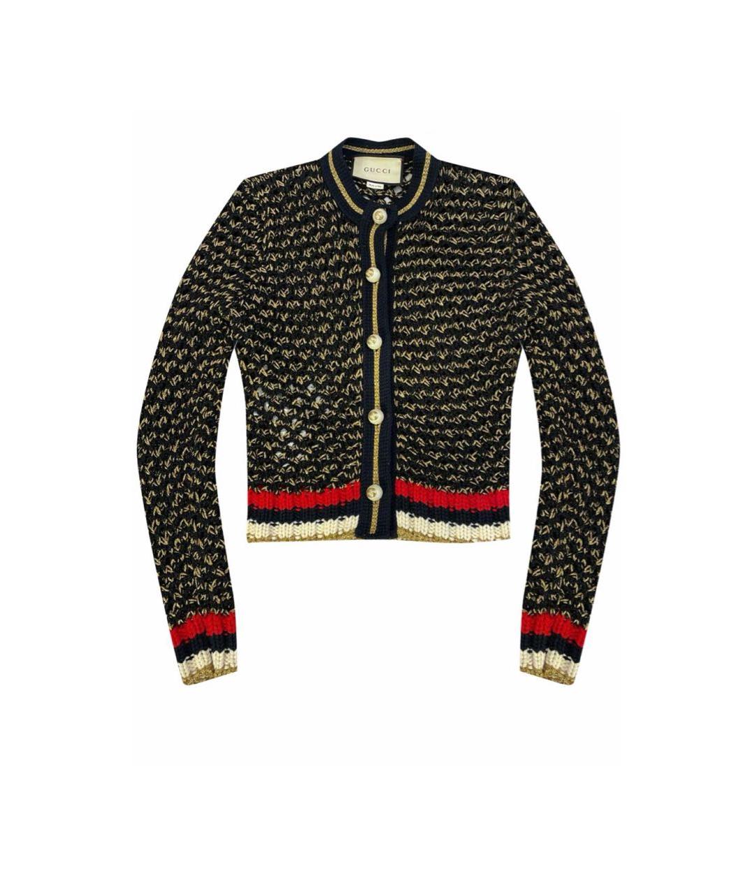 GUCCI Черный твидовый кардиган, фото 9