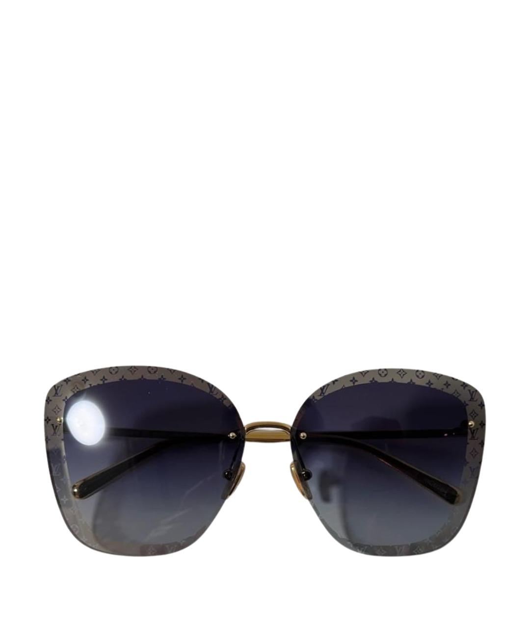 LOUIS VUITTON Золотые металлические солнцезащитные очки, фото 1