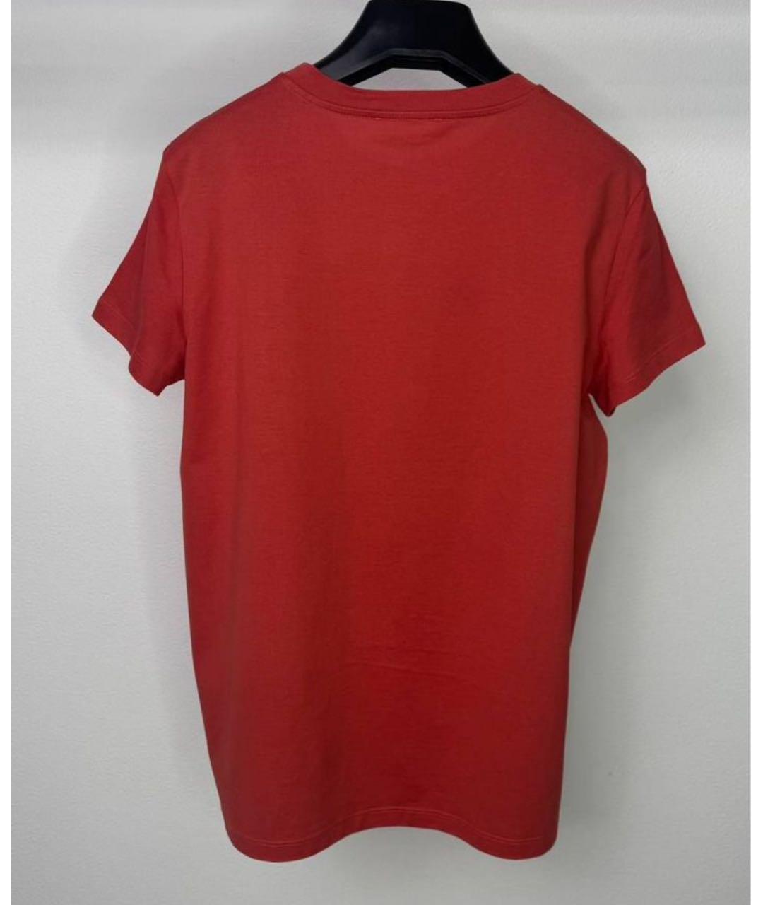 MAX MARA Красная хлопковая футболка, фото 2