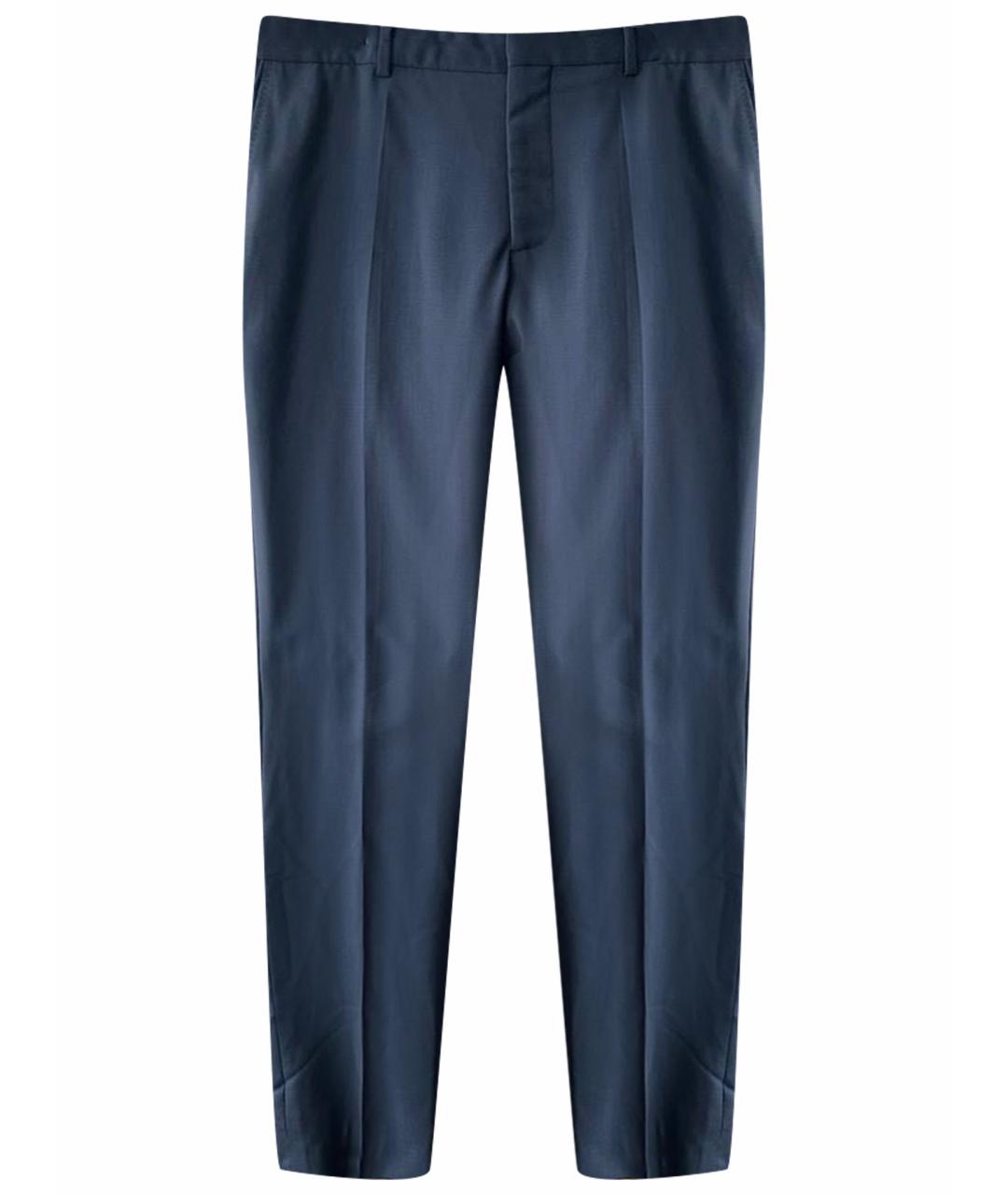 FENDI Синие шерстяные классические брюки, фото 1