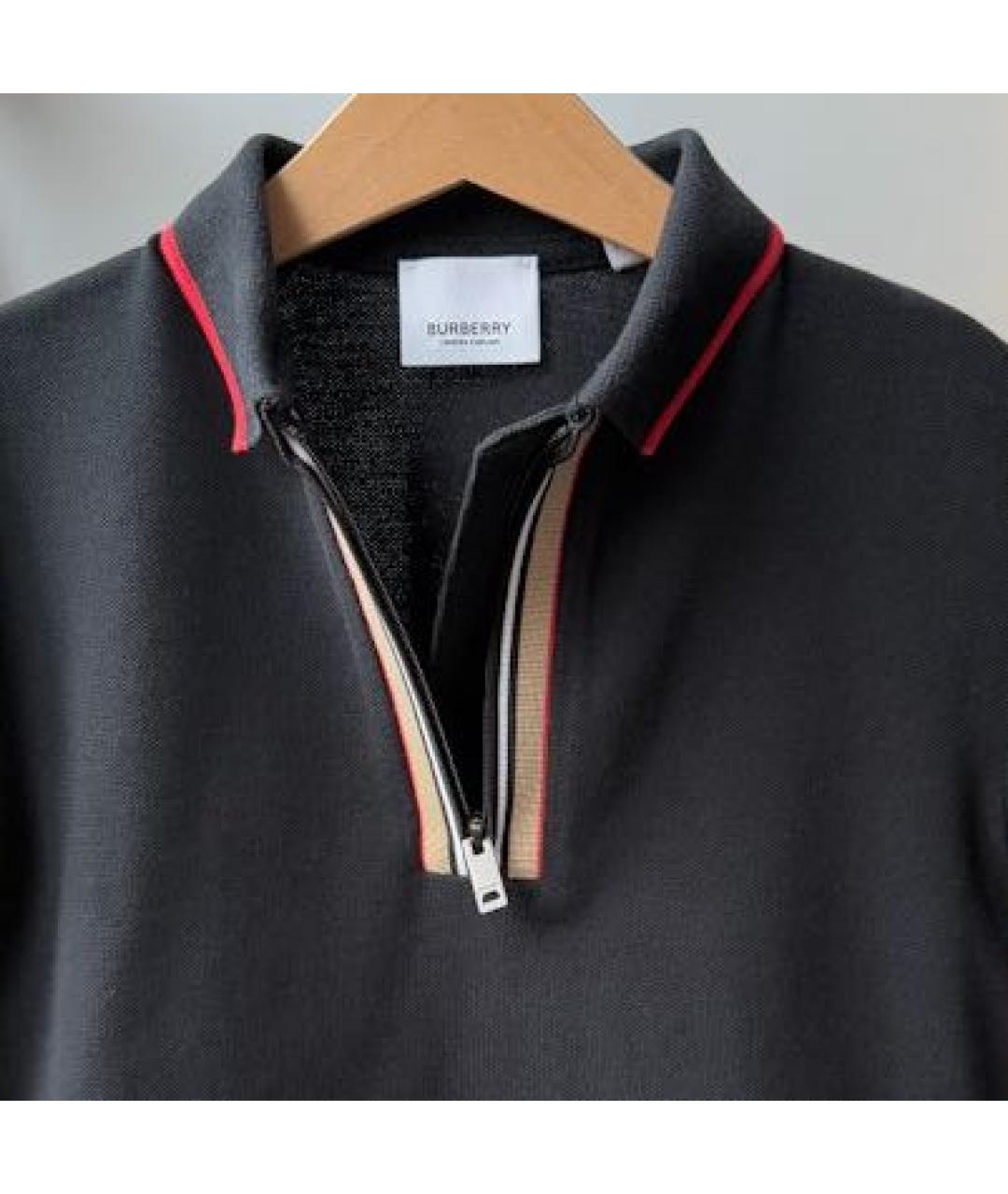 BURBERRY KIDS Черная хлопковая детская футболка, фото 3