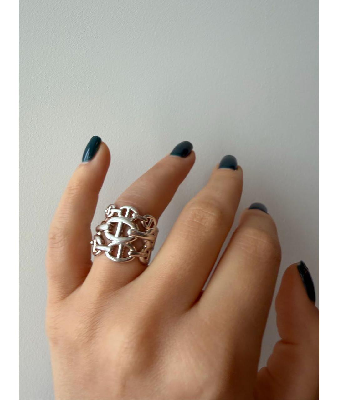 HERMES Серебряное серебряное кольцо, фото 7