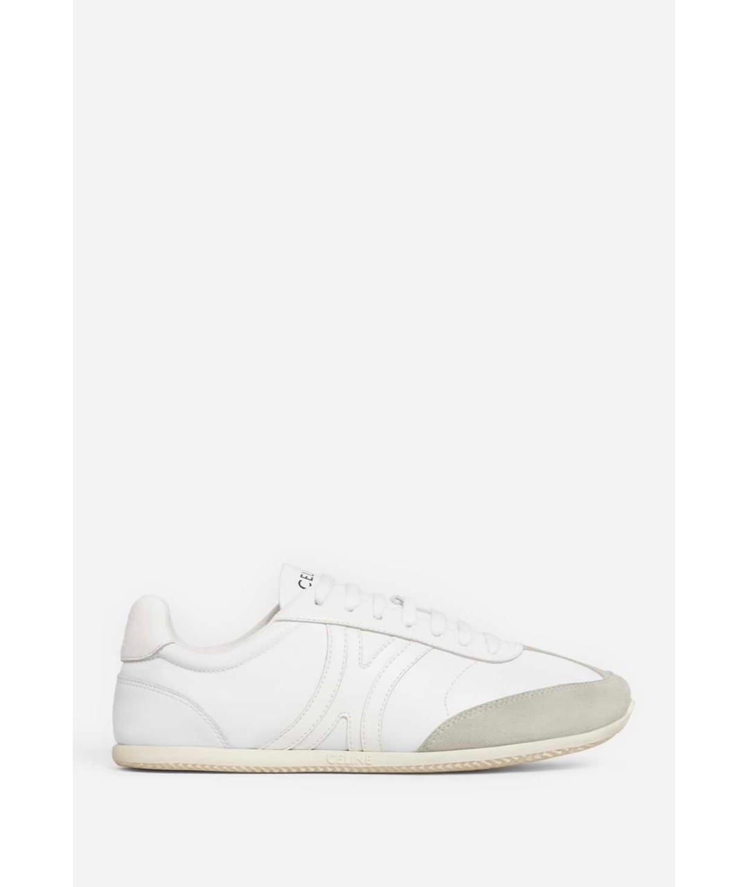 CELINE Белые кожаные кроссовки, фото 4
