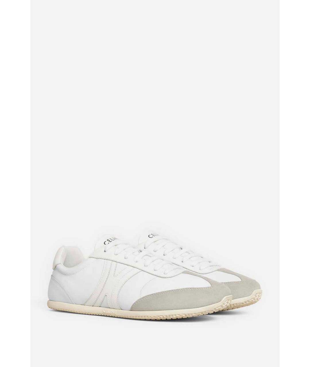 CELINE Белые кожаные кроссовки, фото 2