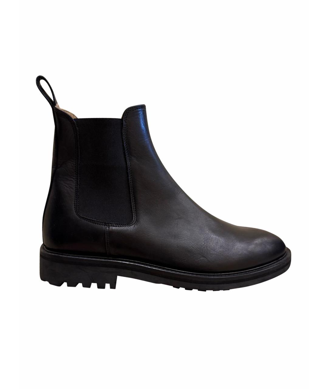 COS Черные кожаные высокие ботинки, фото 1