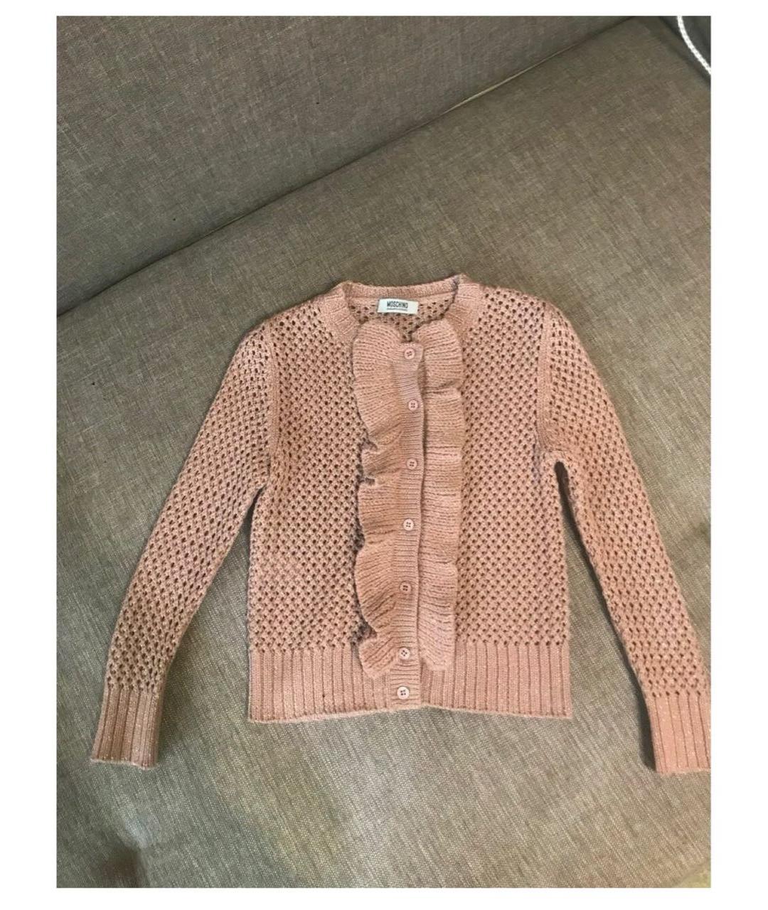 MOSCHINO Бежевый шерстяной джемпер / свитер, фото 2