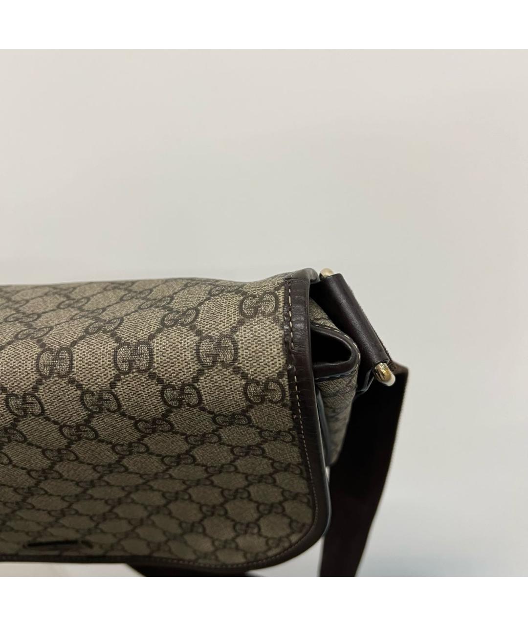 GUCCI Коричневая тканевая сумка на плечо, фото 7