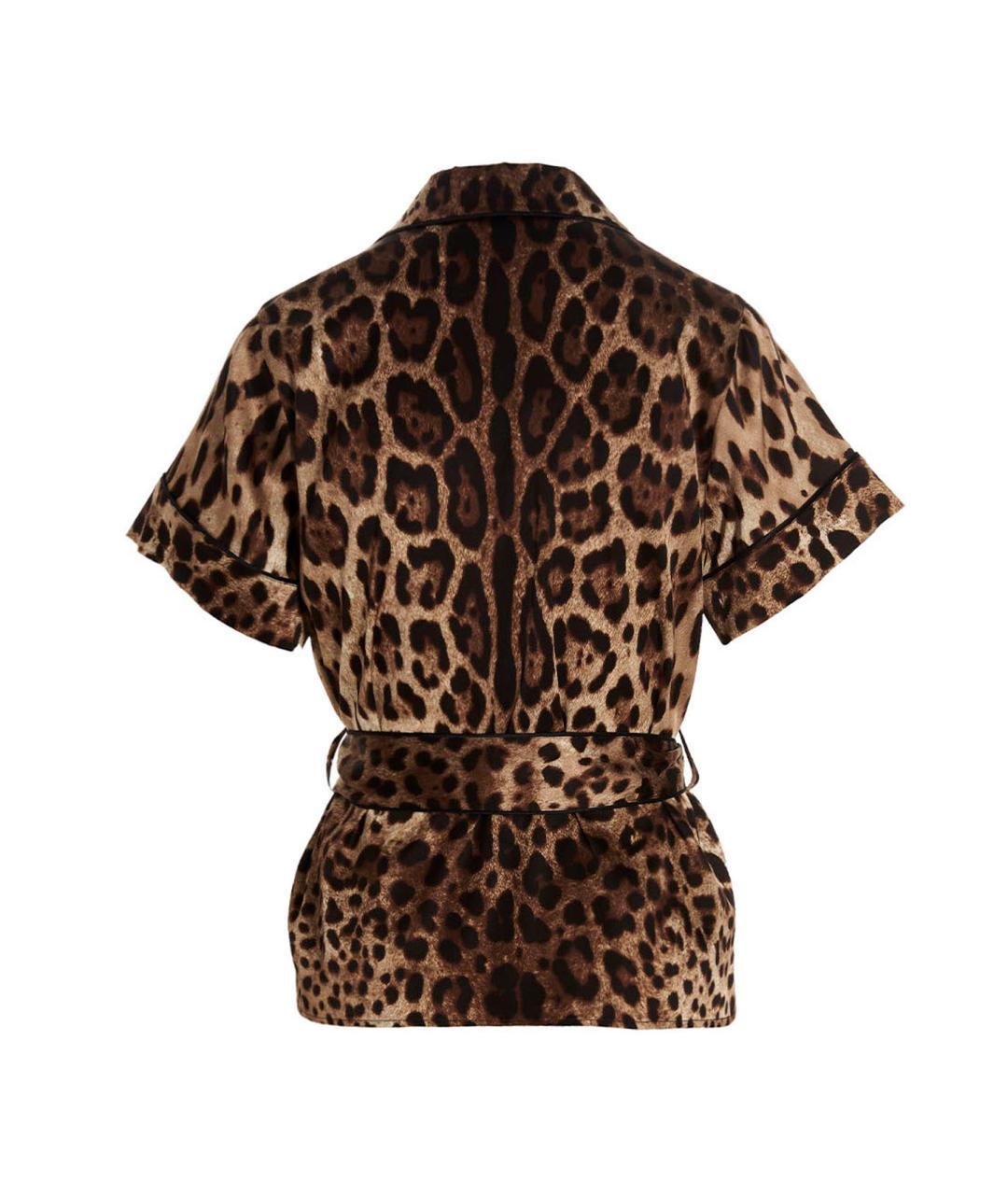 DOLCE&GABBANA Коричневая шелковая блузы, фото 2