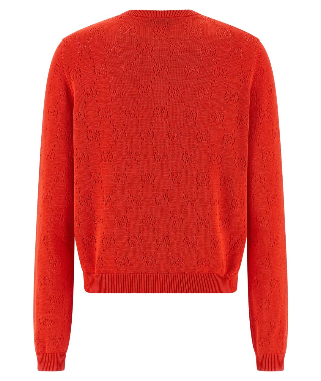 GUCCI Красный хлопковый кардиган, фото 2