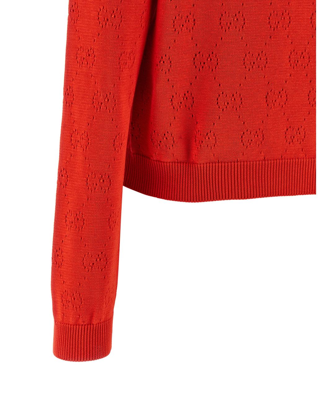 GUCCI Красный хлопковый кардиган, фото 4
