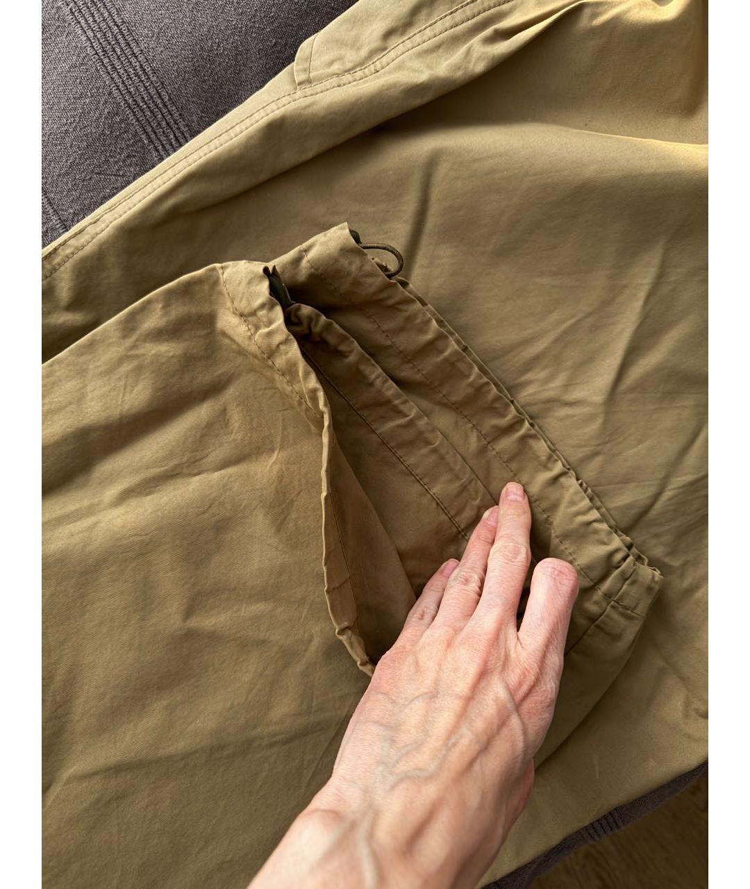 PLANTA ROSA Бежевые хлопковые брюки широкие, фото 4