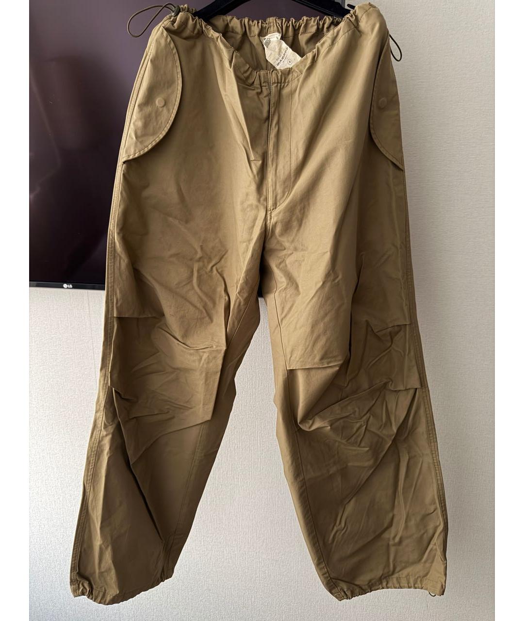 PLANTA ROSA Бежевые хлопковые брюки широкие, фото 2