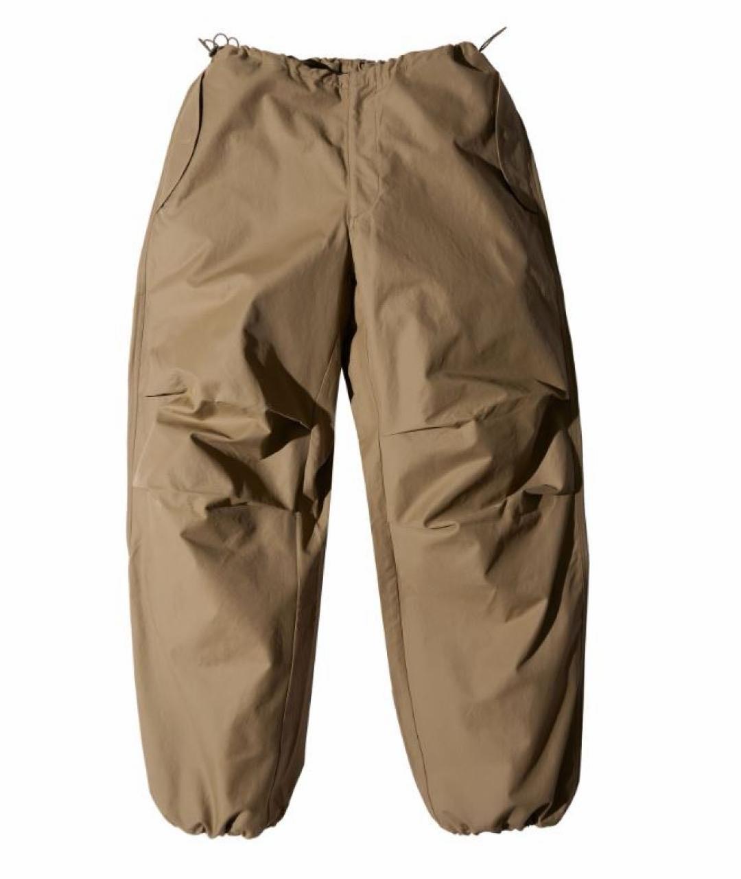 PLANTA ROSA Бежевые хлопковые брюки широкие, фото 1