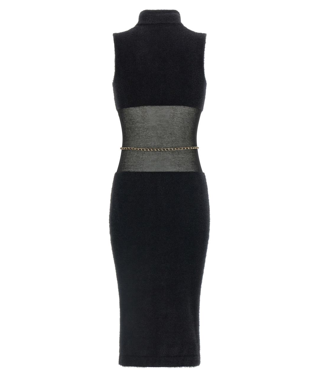 ELISABETTA FRANCHI Черное полиамидовое вечернее платье, фото 2