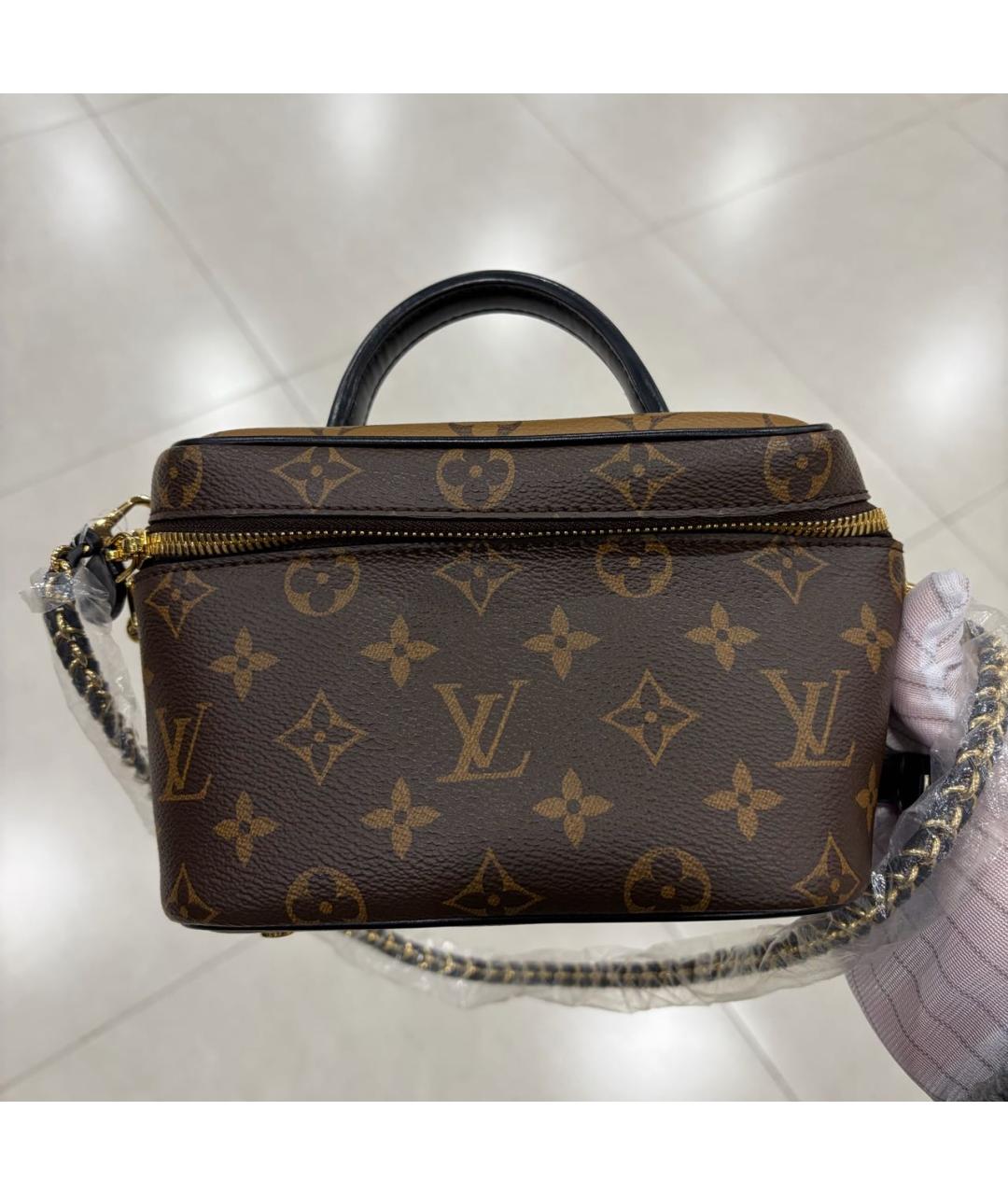 LOUIS VUITTON Коричневая сумка с короткими ручками, фото 2