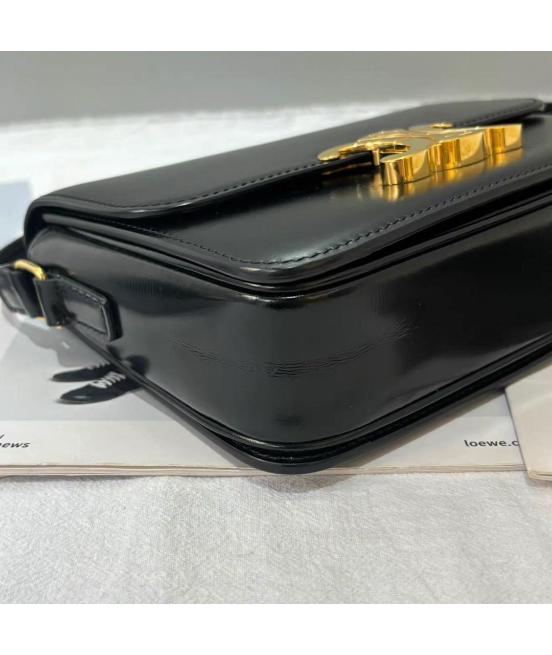 CELINE Черная кожаная сумка через плечо, фото 2