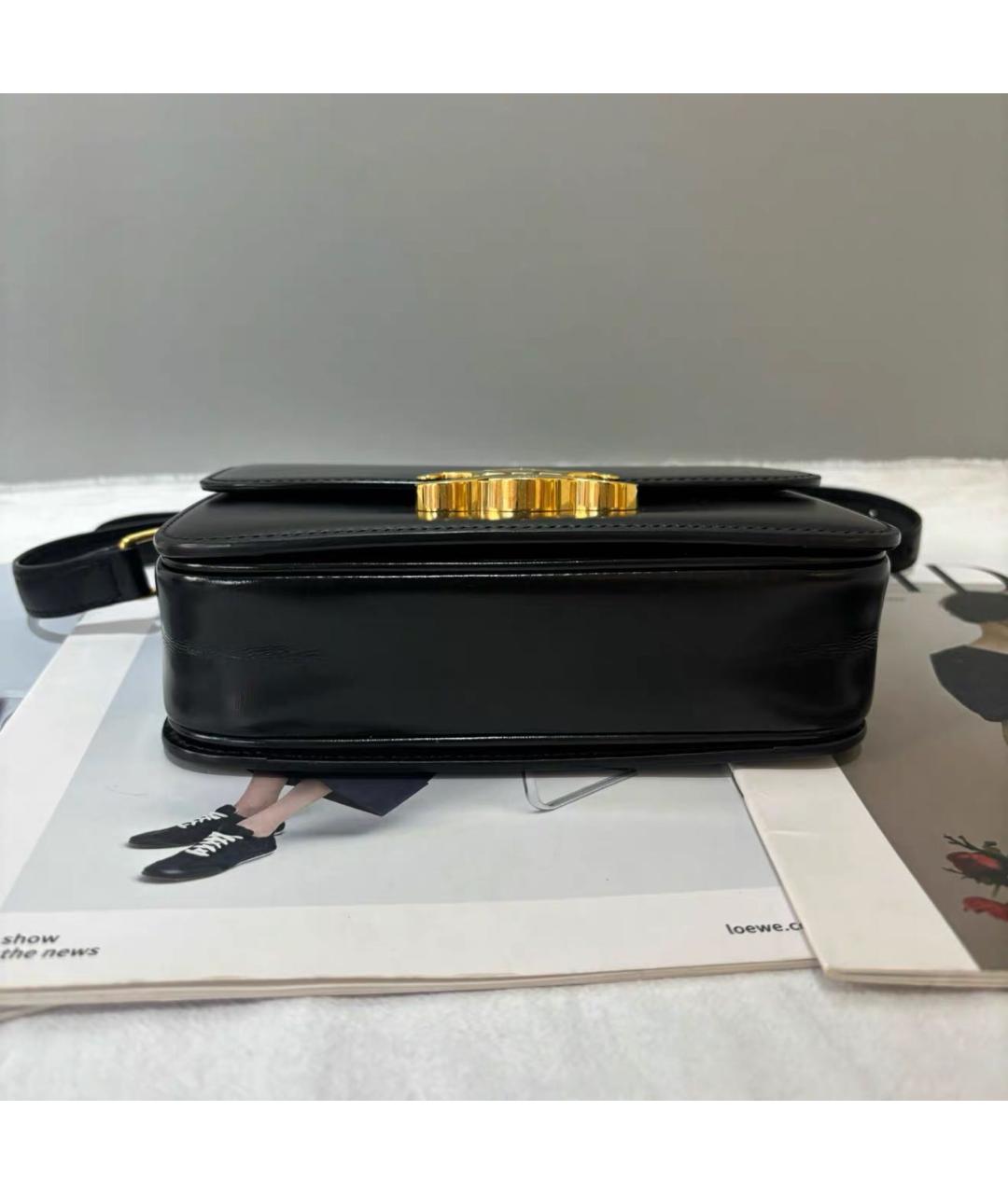 CELINE Черная кожаная сумка через плечо, фото 3