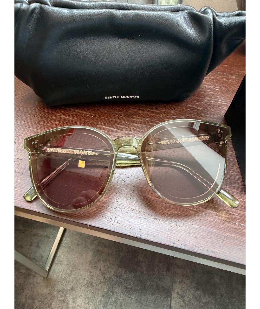 GENTLE MONSTER Хаки пластиковые солнцезащитные очки, фото 9