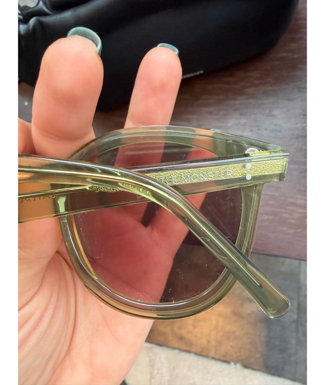 GENTLE MONSTER Хаки пластиковые солнцезащитные очки, фото 5