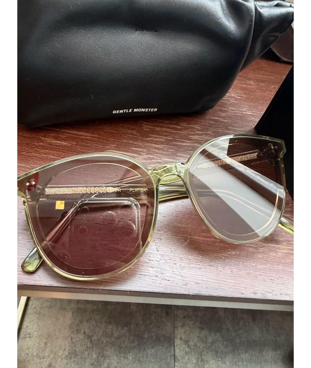 GENTLE MONSTER Хаки пластиковые солнцезащитные очки, фото 2