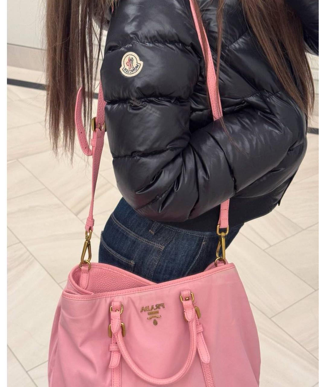 PRADA Розовая кожаная сумка через плечо, фото 7