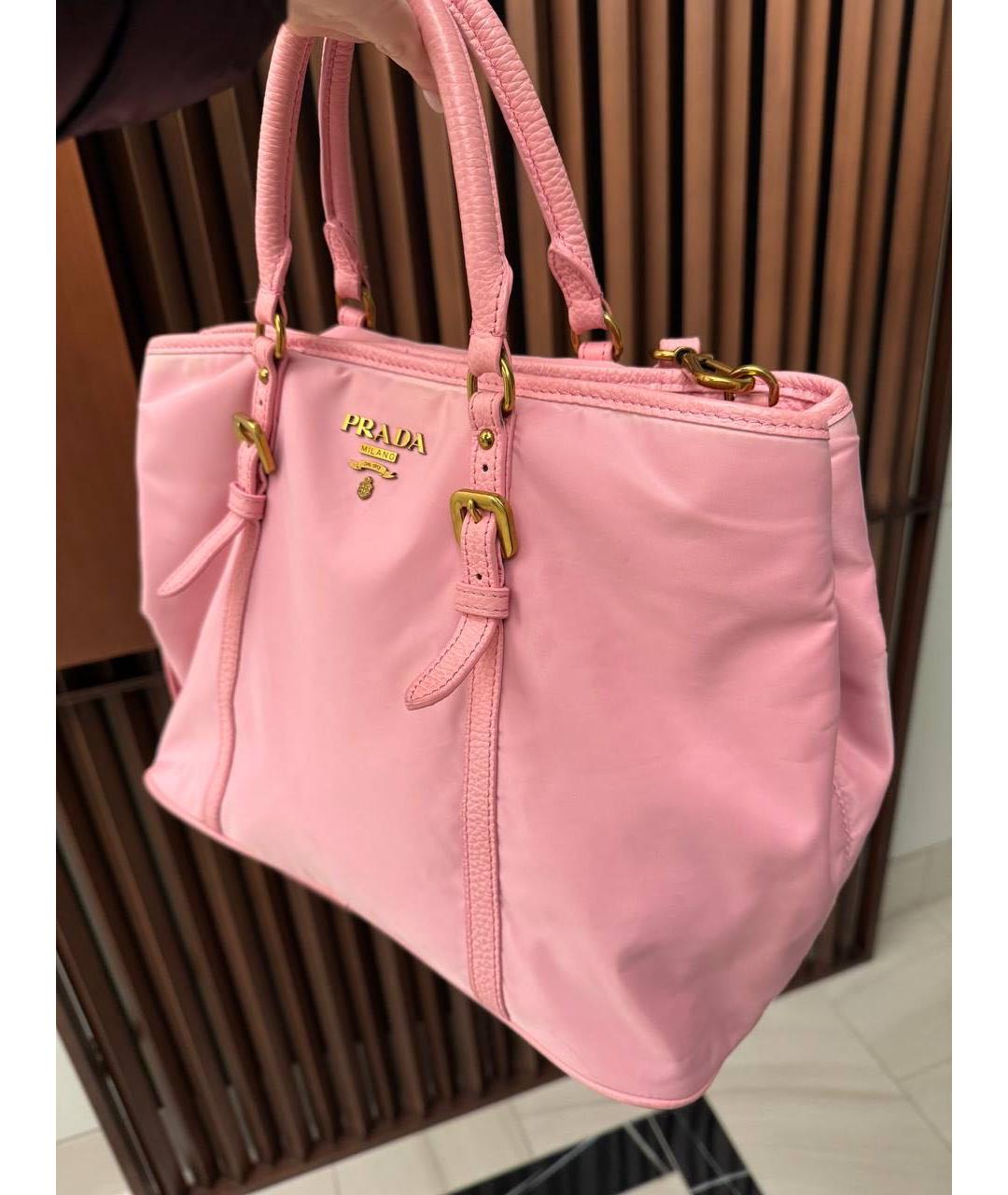 PRADA Розовая кожаная сумка через плечо, фото 2